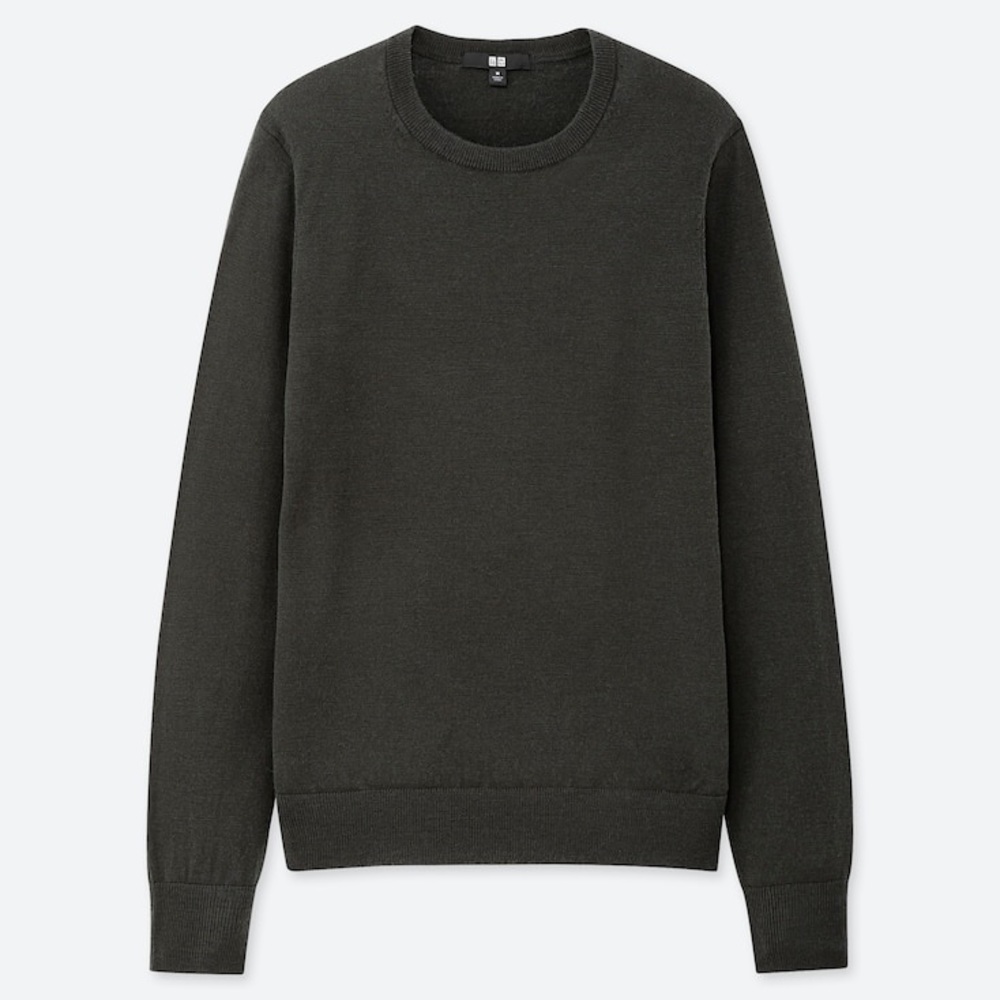 Uniqlo 100% Extra Fine Merino Sweater Olive NWT